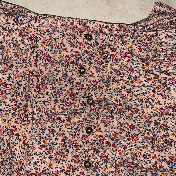 Xhilaration Floral Crop Top - Picture 2 of 3